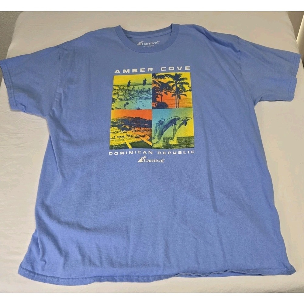Carnival Men's XL T-shirt Blue Amber Cove, Dominican Republic